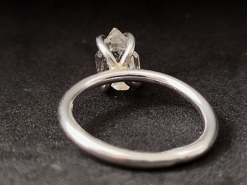 Large Herkimer Diamond Ring, Engagement Diamond Ring, Solitaire Ring for Women image 2