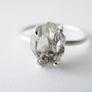 Large Herkimer Diamond Ring, Engagement Diamond Ring, Solitaire Ring for Women image 5