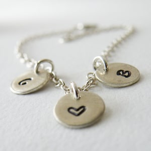 Charm Bracelet Sterling Silver Personalized Bracelet Custom Charm Bracelet Men Women Gift Idea