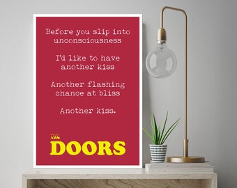 The Doors - The Crystal Ship - A3 Music Quote Poster Print