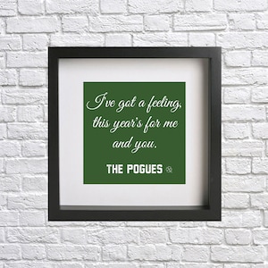 The Pogues - Fairytale of New York - Stampa citazione testo musicale
