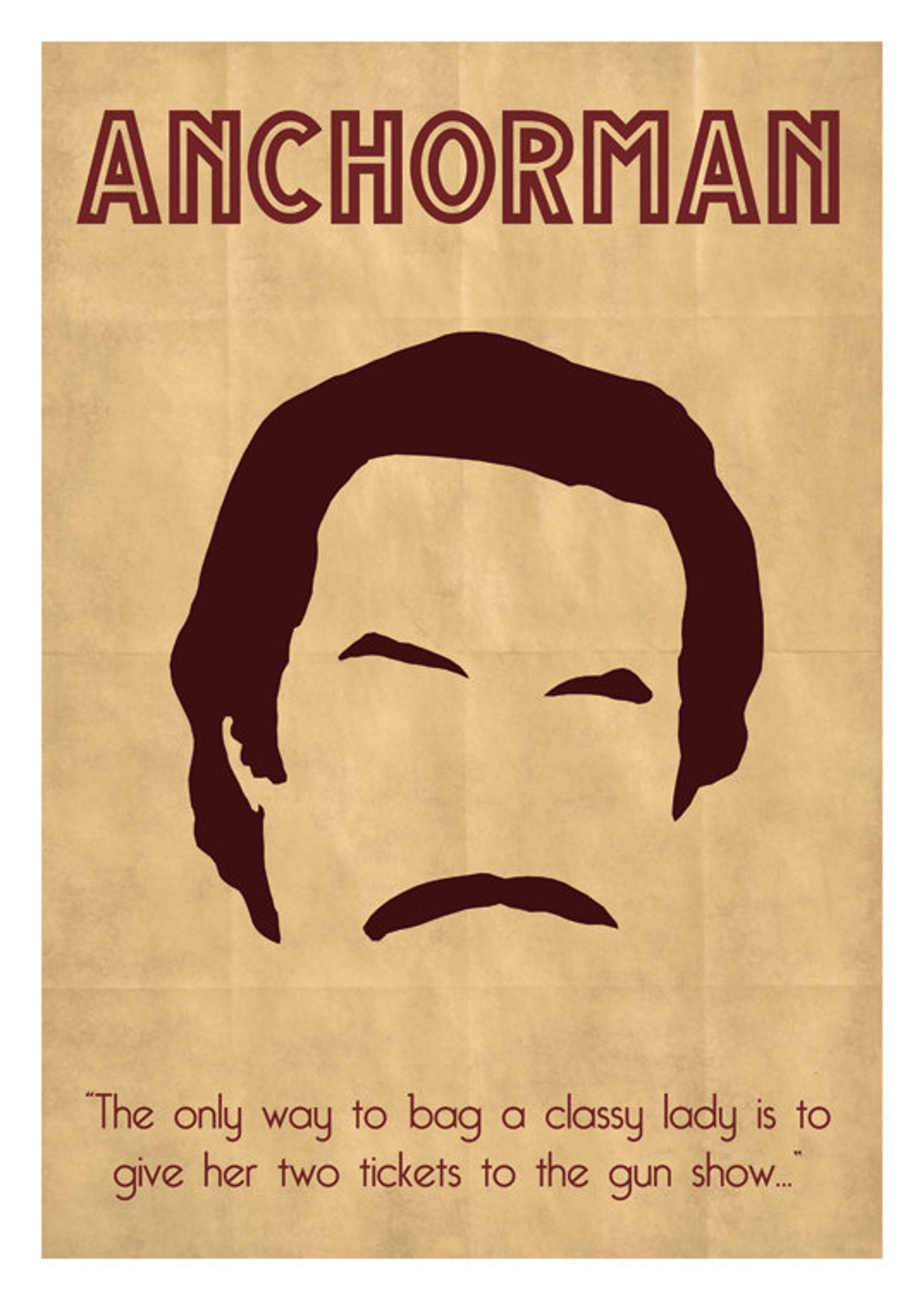 Anchorman Print tickets to the Gun Show Ron - Etsy