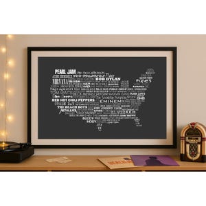 The Music of America - Limitierte Auflage typografischer Posterdruck (A3 - 42 x 32 Zoll)