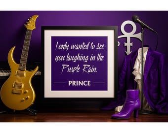 Prince - Purple Rain - Music Lyric Quote Print - Etsy Canada
