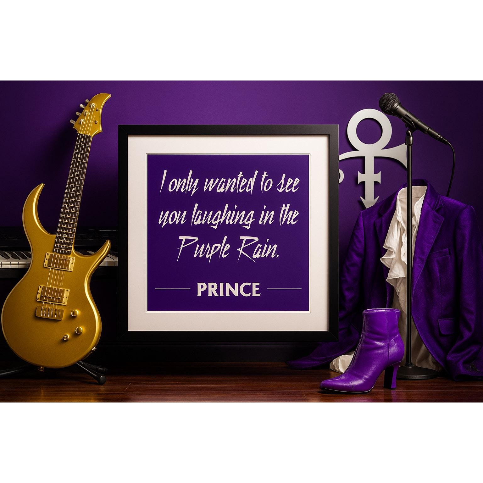 Prince Print Lets Go Crazy UK