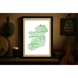 The Music of Irland - Typografischer Irischer Posterdruck