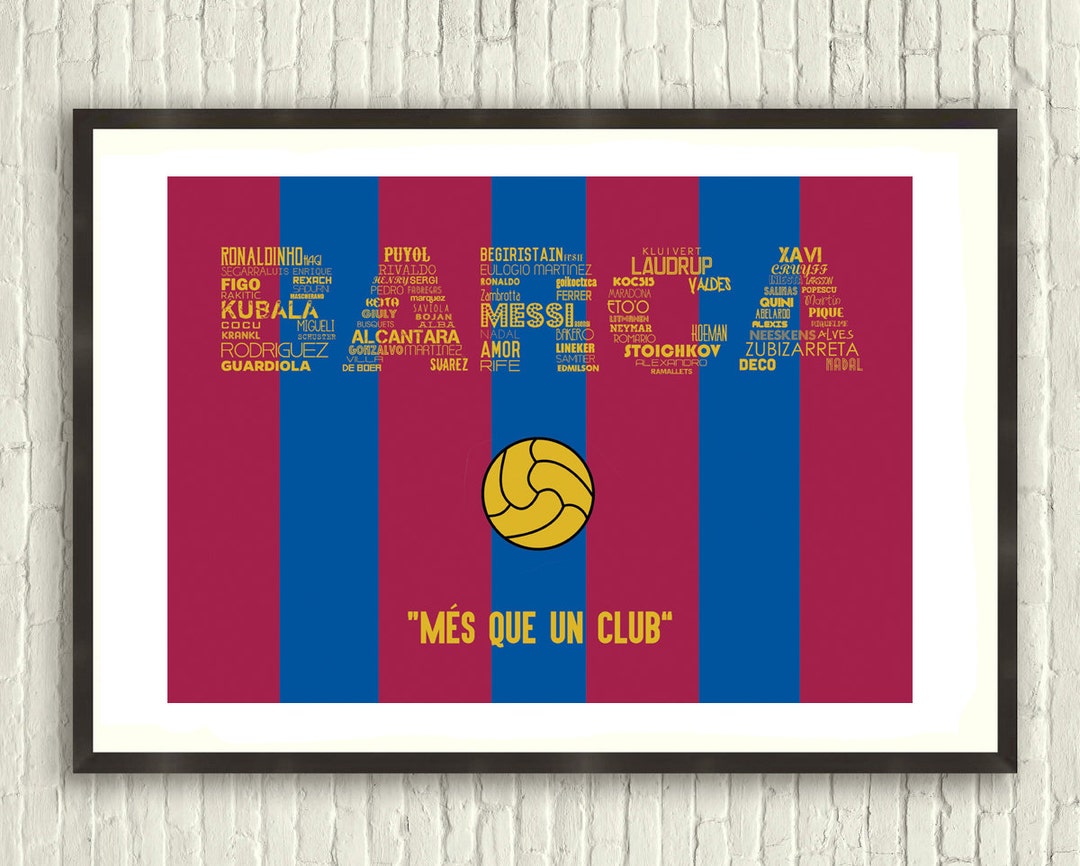 FC Barcelona Més Que Un Club Football Soccer Art A3 Poster Print - Etsy FC Barcelona Més Que Un Club Football Soccer Art A3 Poster Print - Etsy