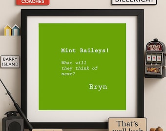 Gavin and Stacey - Bryn Mint Baileys - TV quote prints