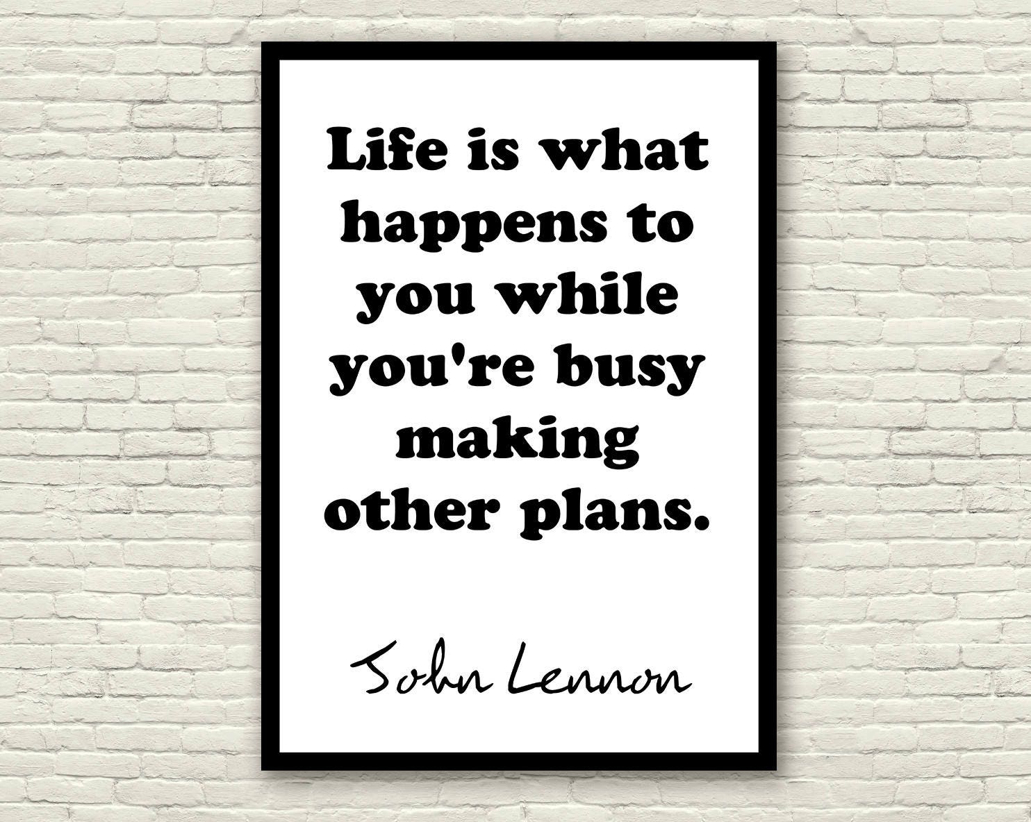 John Lennon - Life is What Happens - A3 Quote Poster Print [ Beatles ...