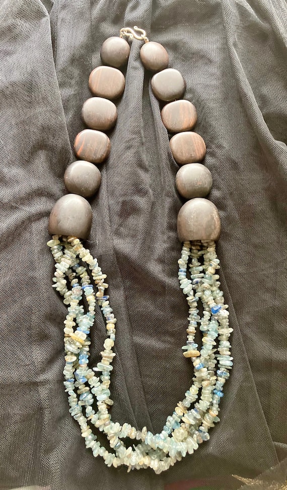 Unique BoHo beaded/wood necklace