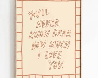 You'll never know lose Kunstdruck: Strahlender Sonnenschein Kinderzimmer Dekor