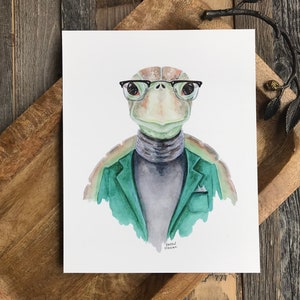 Aquarelle Tortue Art Print | | d’art mural de pépinière | d’illustration pour enfants Turtle | d’impressions pour bébés animaux de pépinière Décor de mur d’animaux Sea Life