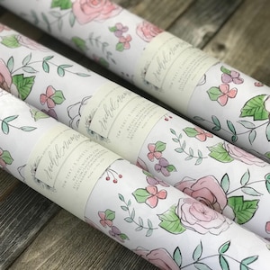 Watercolor Floral Gift Wrap Sheets | Wrapping Paper | 20"x29" | 3 pk. | Gifts | Feminine Gift Wrap | Modern Floral Wrapping Paper Sheets