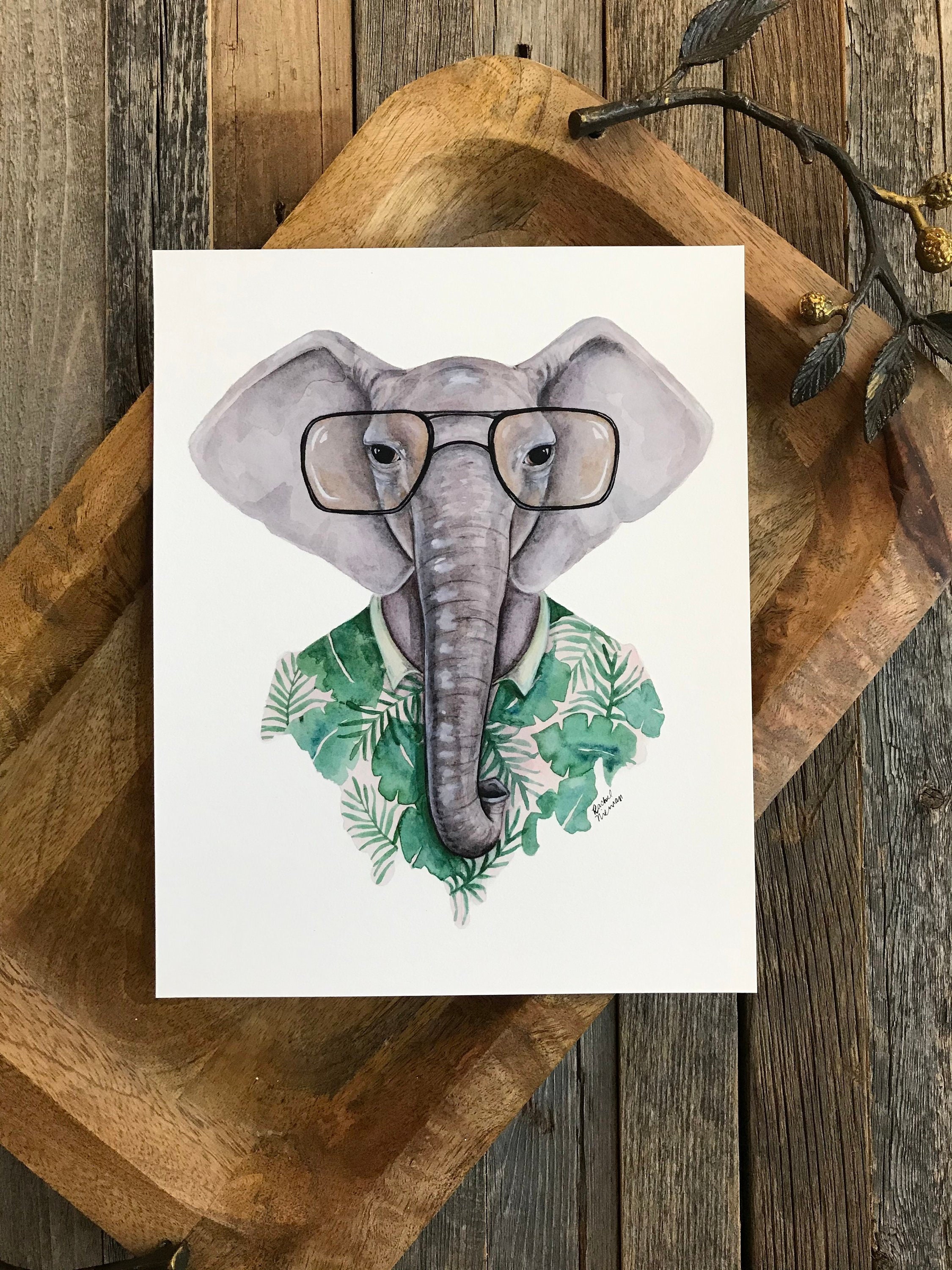 Nursery Art Print Safari Watercolor Art Print Elephant Watercolor Print- Elephant Watercolor Art Print Office Elephant Art Print Watercolor Art & Collectibles Lifepharmafze.com