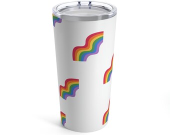 Rainbow Tumbler / 20oz tumbler / botella de agua / vaso / vaso vaso / vaso lindo / tazas lindas / vaso de verano / regalos para ella