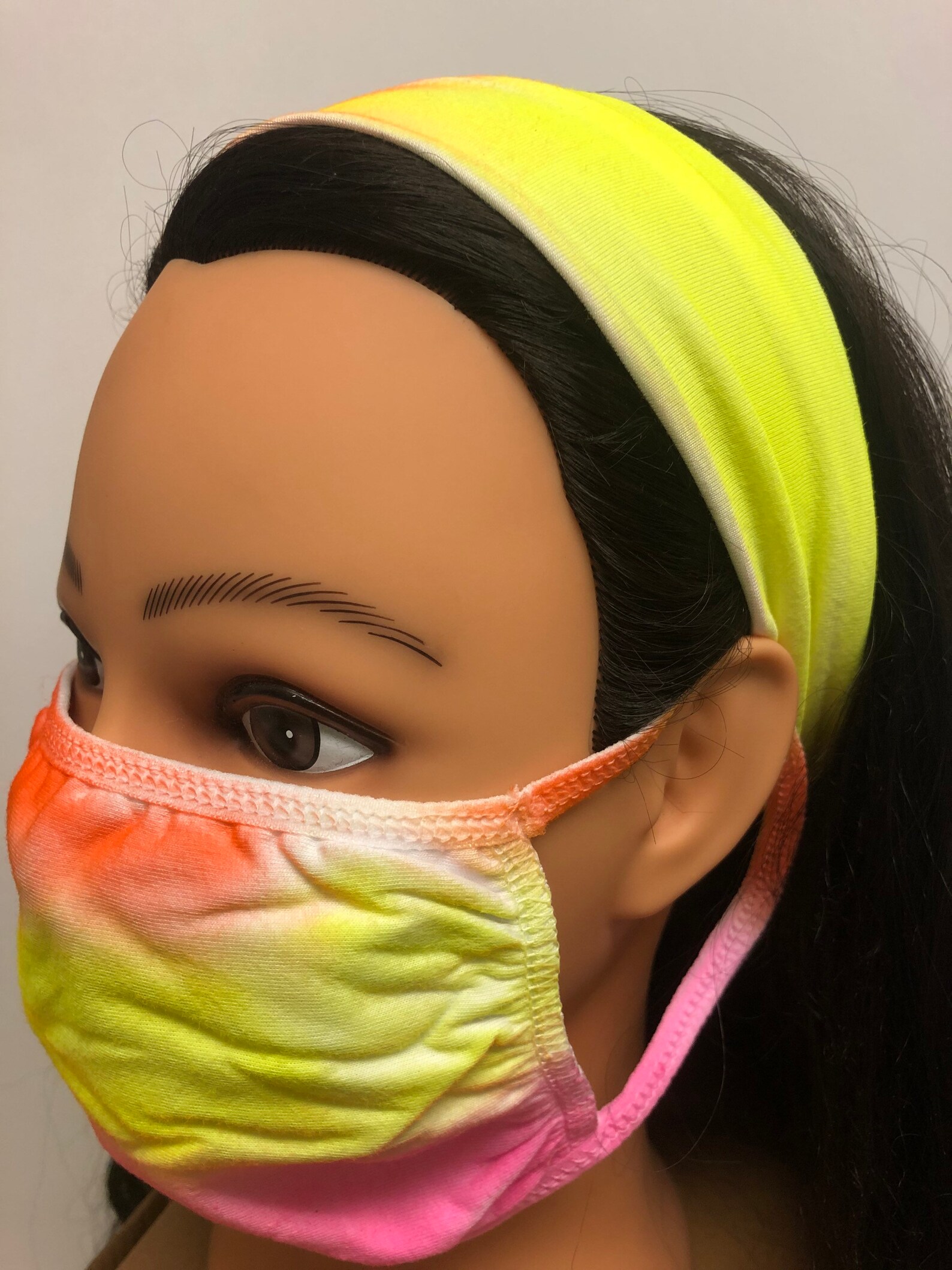 Matching Face Mask and Headband Set Etsy