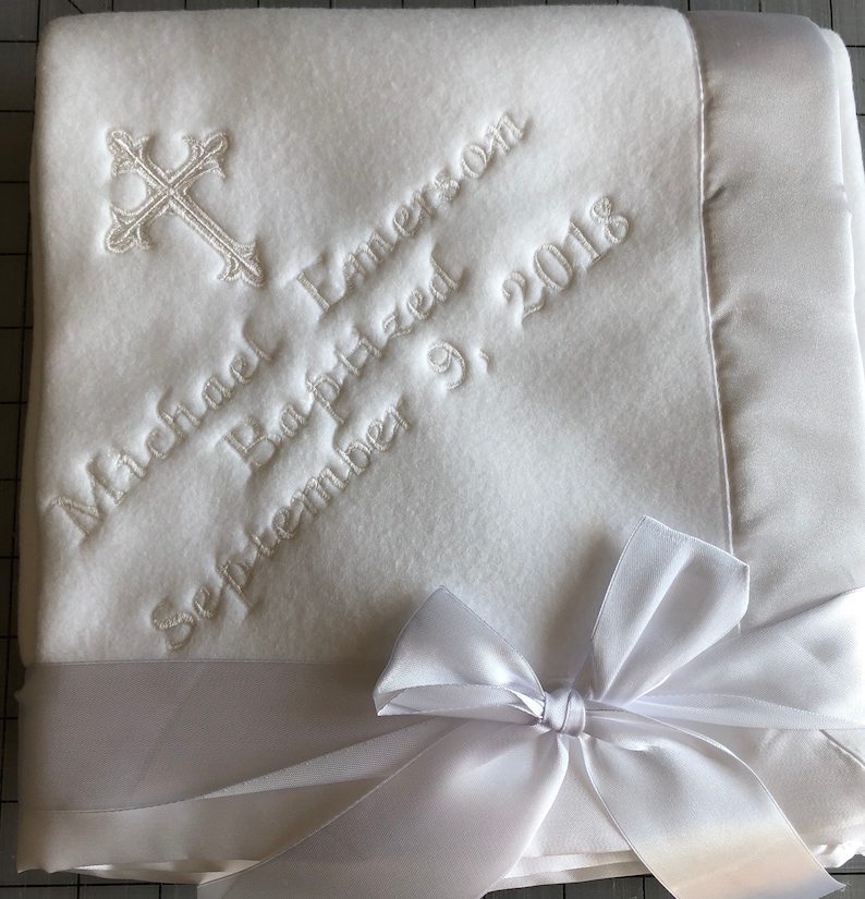 Baptism Blanketpersonalized Etsy