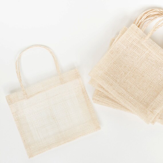 5x2x4 Natural Sinamay Tote Bag 10 Pcs Natural Sinamay W braided
