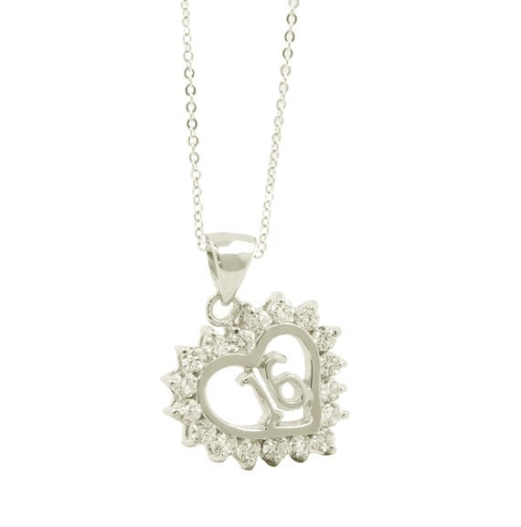 Sweet 16 Diamond Heart Necklace free 