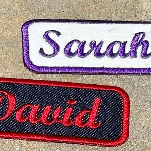 Custom rectangle embroidery iron on patch