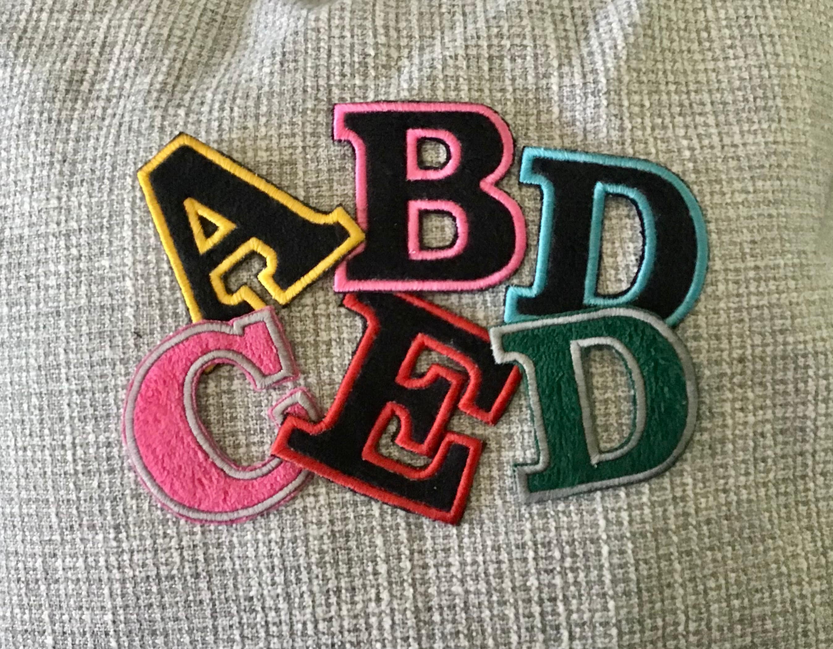 Iron on Letters for Clothing,9 Set Iron on Patches for Clothing,234 Pieces  Letter Patches for Clothing,1.6” x 2” (9 Color)