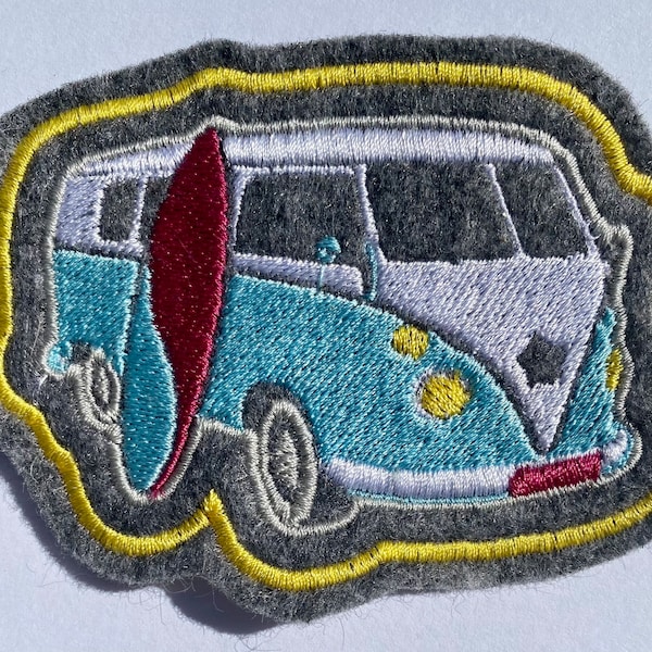 Embroidery patch, camper van vw