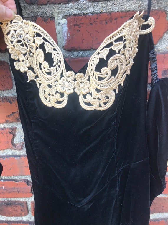Gunne Sax black velvet dress. Jessica McClintock v