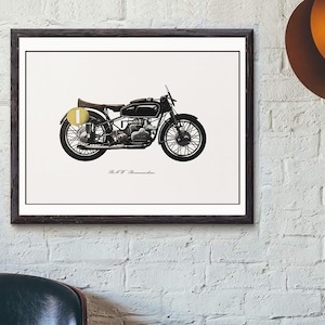 Digital download instant printable poster Retro car poster BMW Rennaschine Vintage vehicle collectibles Boy room Large poster downloadable