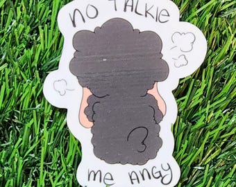 Angy Sheepie Die Cut Vinyl Sticker: Kawaii Planner Stickers