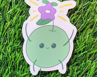 Green Cozy Farming Friend Sticker – Cute Kawaii Agriculturist Die-Cut Vinyl Decal