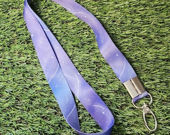Galaxy Print Lanyard – Hand-Painted Space Badge Holder
