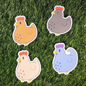 Stardew Hens Sticker Pack – Cute Kawaii Chicken Vinyl Decals