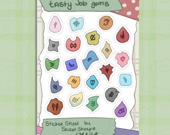 Kawaii Final Fantasy XIV Job Stone Stickers