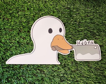 Hjonk Goose Vinyl Sticker: Cottagecore Car Decal