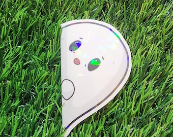 Holographic Ghost Peek Magnetic Bookmark – Kawaii Reading Accessory