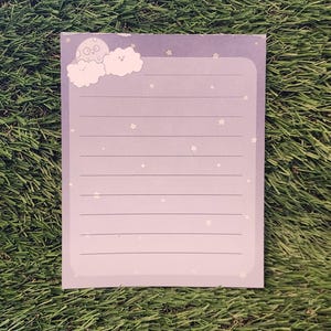 Night Sky Notepad – Cute Kawaii Stationery – Aesthetic Starry Memo Pad, 4×5&quot; 40 Sheets