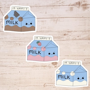 Milk Carton Cute Die Cut Sticker Pack