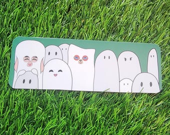 Ghostie Friends • Kawaii Ghost Bookmark for Cozy Readers