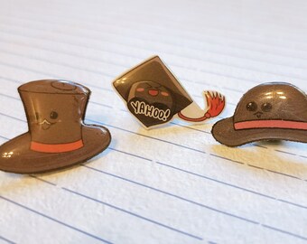 Cute Hat Pin Bundle | Mini Homemade DIY Resin Lapel Pin