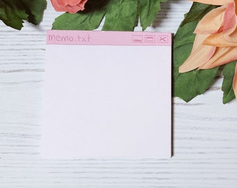 memo.txt | Cute Memo Stationary Pad, 30 sheets | Lo-Fi