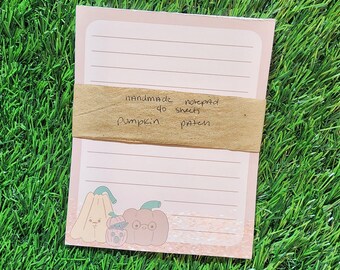 Pumpkin Patch Notepad – Cute Kawaii Fall Stationery (4×5″, 40 Sheets)