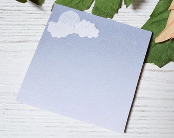 Nighttime | Cute Memo  Stationary Pad, 30 sheets