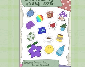 Cozy Farming Game Sticker Sheet