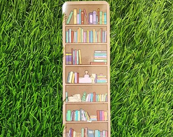 Bookshelf Browser Bookmarks – Cute Kawaii Decorative Bookmarks for Bookworms & Journals