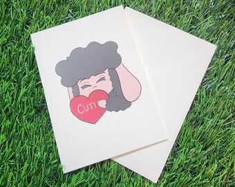 Cutie Blank Greeting Card — Adorable Hand-Drawn Illustration for Any Occasion