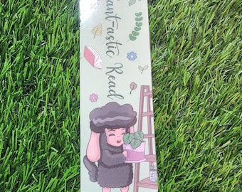 Plant-astic Read Bookmark – Kawaii Botanical Page Marker (2×6″ Laminated)