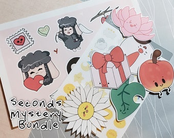 Cute Sticker Mystery Pack – B Grade Stickers with Retired, Miscut & Misprinted Designs