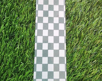 Cozy Green Checkered Bookmark – Cute Laminated Double-Sided Page Marker