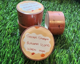 Autumn Icons Washi Tape - Kawaii Decorative Masking Tape