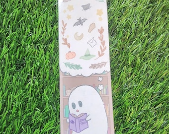 Ghostie Reading Bookmark – Spooky Tales, Bookworm Accessory (Laminated)